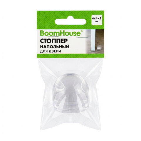 Стоппер напольный прозрачный, ограничитель для двери 1 шт., BOOMHOUSE (БУМХАУС), 701843 - фото 1