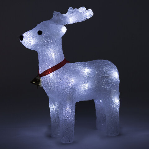 Фигурка LED в форме "Оленя", 27 см, 24 LED, холодный белый, на батарейках, ЗОЛОТАЯ СКАЗКА, 592560 - фото 9