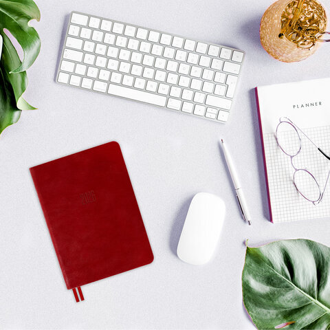 Ежедневник датированный 2026 B6 125х173 мм, GALANT "Vivid", под кожу, красный, 117413 - фото 13