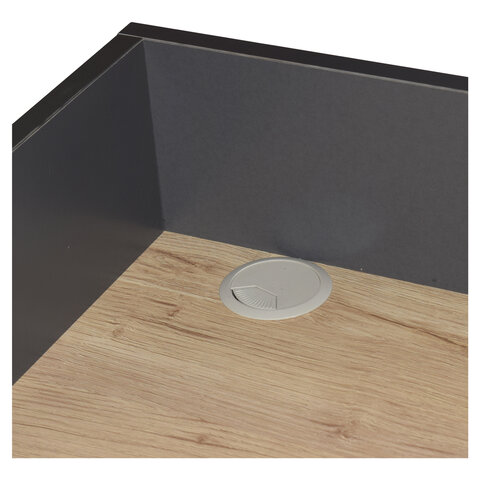 Стол на металлокаркасе BRABIX "LOFT CD-007", 800х500х840 мм, органайзер, комбинированный, 641227 - фото 4