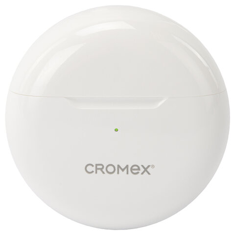 Наушники беспроводные TWS вкладыши с микрофоном CROMEX (КРОМЕКС) EP-T28W, Bluetooth 5.4, белые, 514121 - фото 4