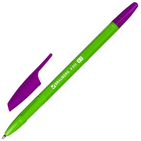 Ручки шариковые BRAUBERG "X-333 NEON MIX", НАБОР 8 ШТУК, СИНИЕ, узел 0,7 мм, линия 0,35 мм, 144536 - фото 4