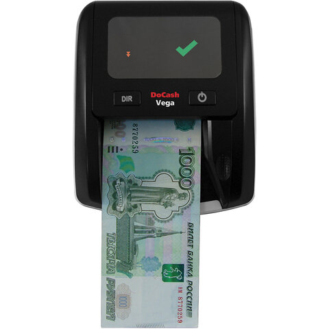 Детектор банкнот DOCASH VEGA, автоматический, ИК, МАГНИТНАЯ, АНТИСТОКС детекция, АКБ, 12398 - фото 3