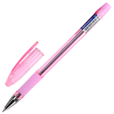Ручка шариковая масляная с грипом "PASTEL", BRAUBERG, СИНЯЯ, стандартный узел 0,5 мм, линия письма 0,25 мм, 144488 - фото 6