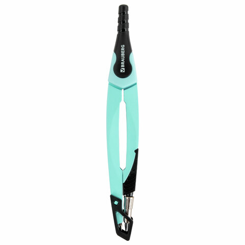 Готовальня BRAUBERG ULTRA, 4 предмета: циркуль 135 мм, запасной грифель, насадка, мятный цвет, 210824 - фото 4