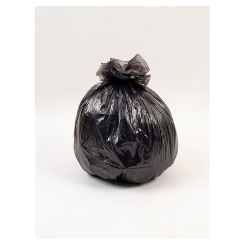 Мешки для мусора 60 л, черные, в рулоне 50 шт., ПНД, 6,2 мкм, 60х80 см, PACLAN "Professional", 40401 - фото 3