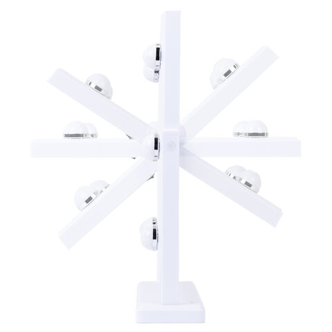 Зеркало для макияжа гримерное, 6 LED-ламп, 3 режима свечения, размер 21х29 см, работа от USB или 4хAA, цвет белый, WBZ (ВБЗ), 609334 - фото 3