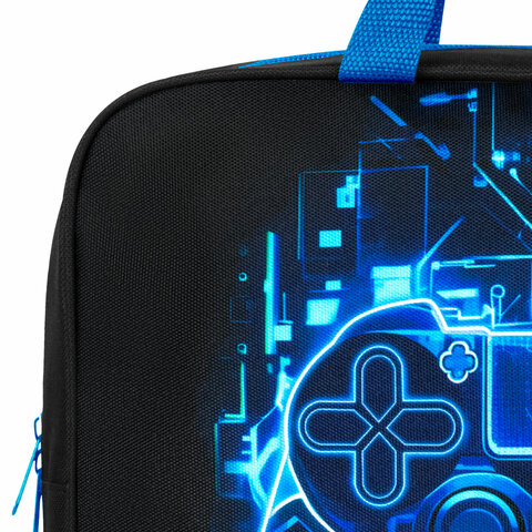 Папка на молнии с ручками BRAUBERG KIDS А4, 1 отделение, полиэстер, 80 мм, "Digital gamepad", 273316 - фото 6