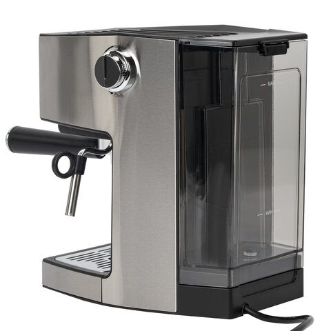 Кофеварка рожковая с дисплеем SONNEN CM-2066, ручной капучинатор, сенсор, 1 л, 950 Вт, 19 бар, 457882 - фото 4