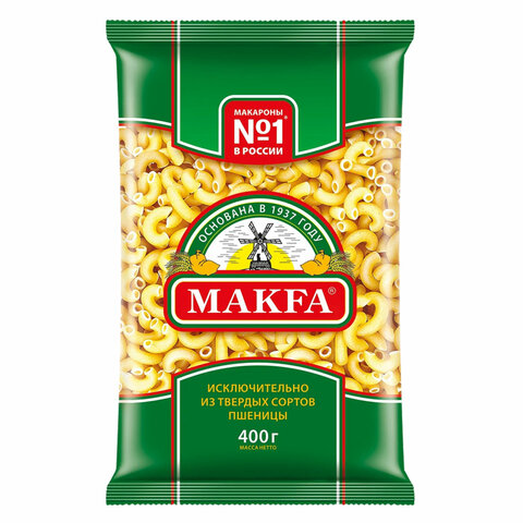 Макароны МАКФА Рожки гладкие "Ригатоны", 400 г, 16698 - фото 1