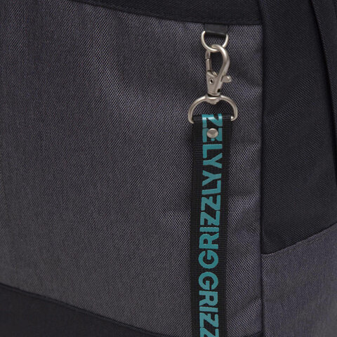 Рюкзак GRIZZLY школьный, укрепленная спинка, 1 отделение, для девочек, BLACK/MINT, 37,5х24х12 см, RXL-327-3/2 - фото 9