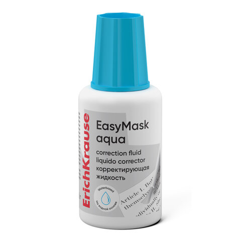 Корректирующая жидкость ERICH KRAUSE "EasyMask" на водной основе, 20 мл, флакон с кисточкой, 61926 - фото 2