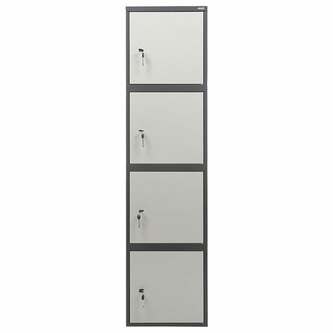 Шкаф металлический для документов AIKO "SL-185/4" ГРАФИТ, 1800х460х340 мм, 37 кг, S10799182502 - фото 3