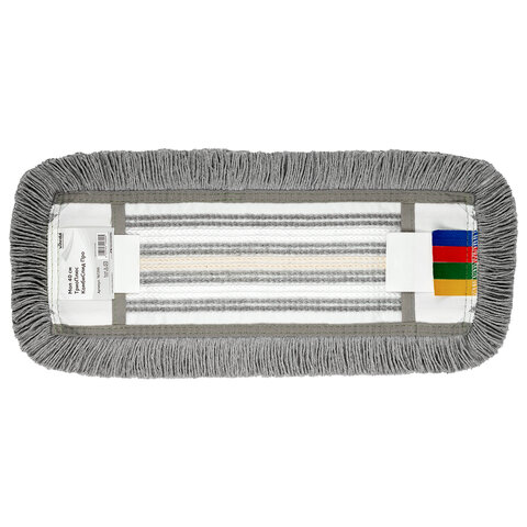 Насадка МОП плоская 40 см, VILEDA PROFESSIONAL "ТриоПлюс Комби", уши (ТИП УВ) микрофибра / хлопок, серый, 167295 - фото 7