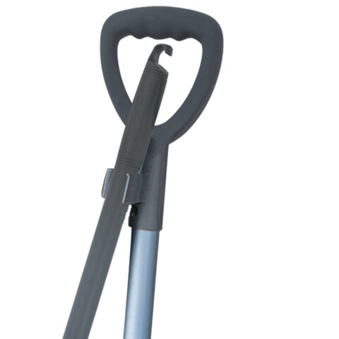 Совок для мусора КОМПЛЕКТ щетка + 2 рукоятки по 94 см, закрывающаяся крышка ЛОВУШКА, серый LAIMA PROFESSIONAL, 601508 - фото 6