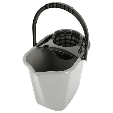 Ведро 10 л для уборки КОМПЛЕКТ с ОТЖИМОМ для веревочных и ленточных МОПов, 24х35х24 см, YORK, 70020 - фото 6