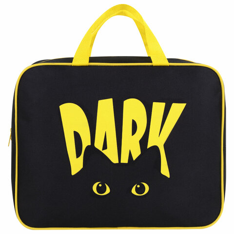 Папка на молнии с ручками BRAUBERG А4, 1 отделение, полиэстер, 80 мм, "Dark cat", 272178 - фото 2