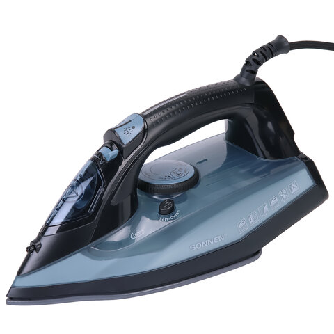 Утюг паровой SONNEN SI-2099, 2400 Вт, керамическое покрытие, антикапля, антинакипь, синий, 456996 - фото 1