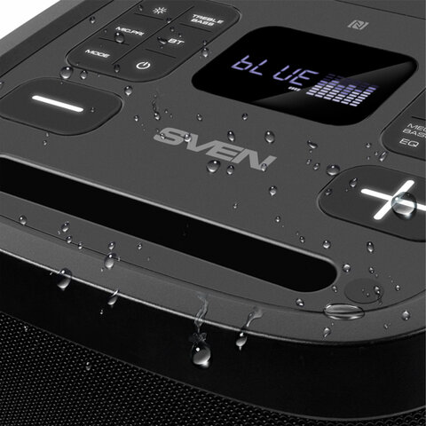 Колонка портативная SVEN PS-950, 160 Вт, TWS, Bluetooth, FM, USB, microSD, LED-дисплей, черная, SV-022396 - фото 7