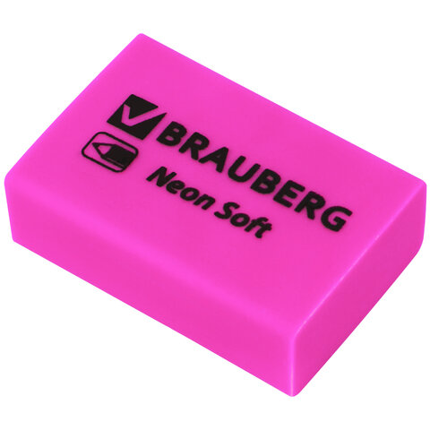 Ластики BRAUBERG NEON SOFT НАБОР 12 штук, размер ластика 31х20х10 мм, экологичный ПВХ, 271339 - фото 6