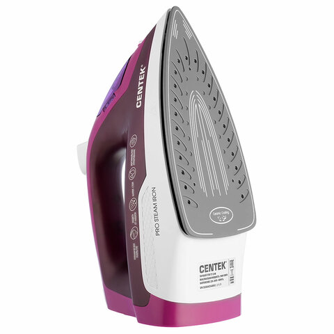 Утюг CENTEK CT-2348, 1800 Вт, антипригарное покрытие, антикапля, антинакипь, фиолетовый, CT-2348 VIOLET - фото 2