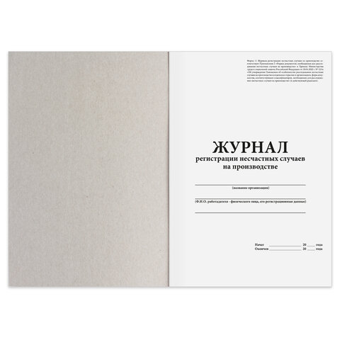 Журнал регистрации несчастных случаев на производстве, 12 л., А4, 200х290 мм, STAFF, 130289 - фото 2