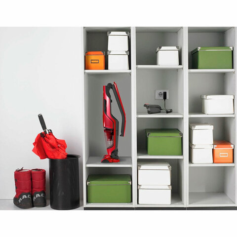 Пылесос вертикальный беспроводной GORENJE SVC252GFR 2 в 1, мощность 161 Вт, контейнер 0,5 л, красный - фото 8