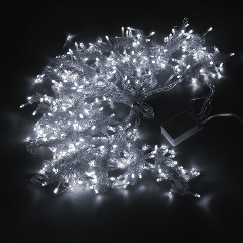 Электрогирлянда-занавес комнатная "Штора" 3х3 м, 400 LED, холодный белый, 220 V, ЗОЛОТАЯ СКАЗКА, 591335 - фото 2