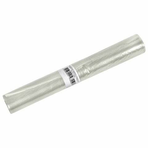 Мешки для мусора прозрачные, ЭКОНОМ, 120 л, в рулоне 10 шт., ПВД, 30 мкм, 70х110 см, 609206 - фото 1