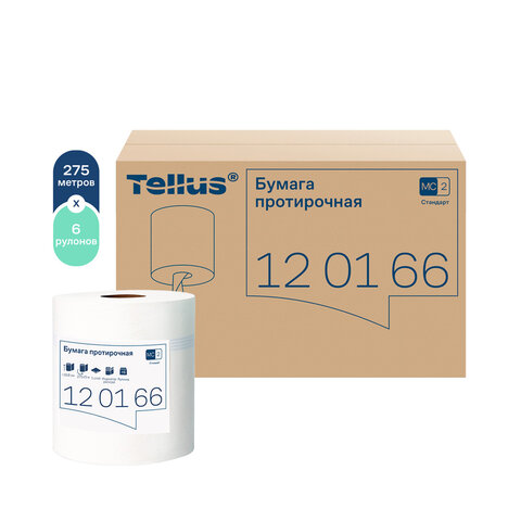 Бумага протирочная Торк/Tellus M2 1 сл. ЦВ 6рул/кор,базовая,белая 120166 - фото 4