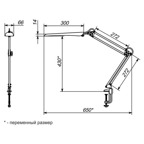 Настольная лампа светильник Гермес на струбцине, СВЕТОДИОДНАЯ, 8 Вт, белый - фото 8