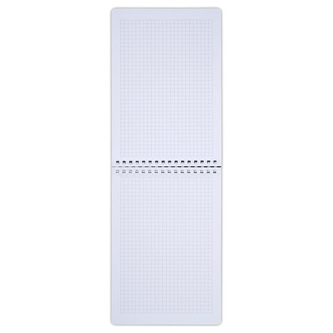 Блокнот А5, 80 л., силиконовый гребень, обложка пластик, клетка, BRAUBERG, серый, 117562 - фото 7