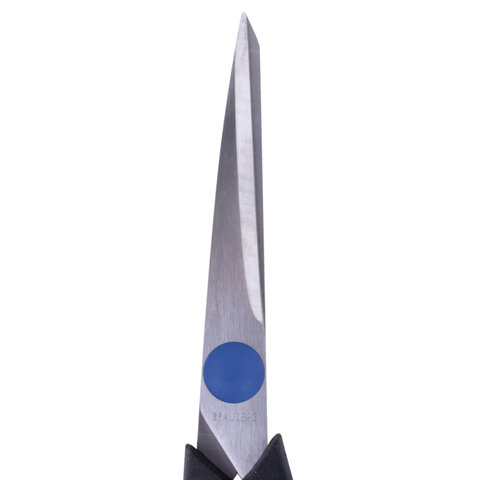 Ножницы BRAUBERG "Soft Grip", 190 мм, черно-синие, резиновые вставки, 3-х сторонняя заточка, 230762 - фото 5