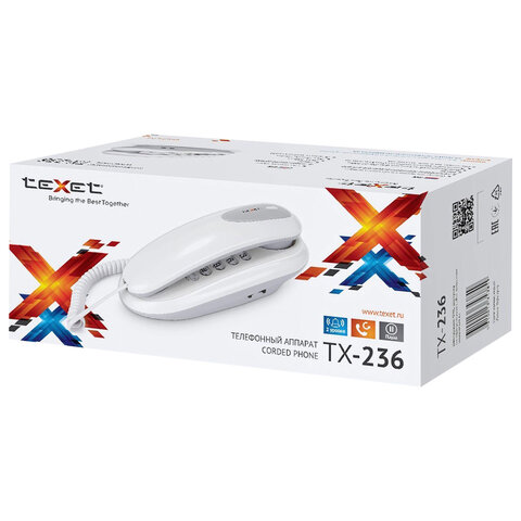 Телефон TEXET TX-236, тональный / импульсный режим, повтор, серый, 125840 - фото 5