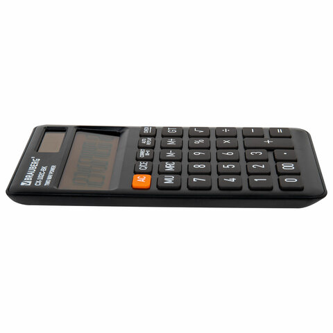 Калькулятор карманный BRAUBERG CX-102C-BK (76x126 мм), 12 разрядов, двойное питание, ЧЕРНЫЙ, 272647 - фото 8