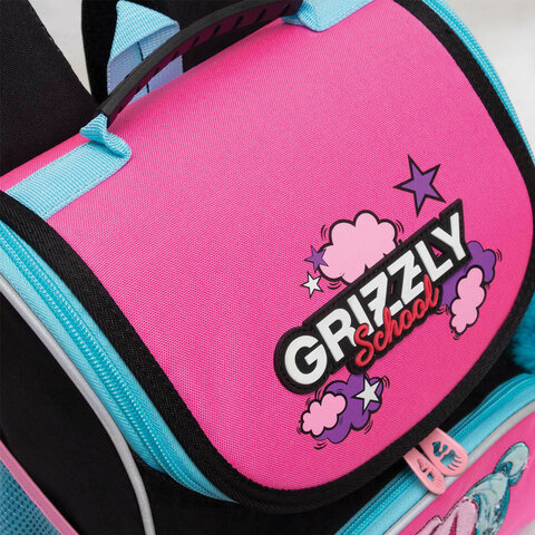 Ранец GRIZZLY анатомическая спинка, с мешком для обуви, для девочек, LIKE, 33х25х13 см, RAm-484-6/1 - фото 8
