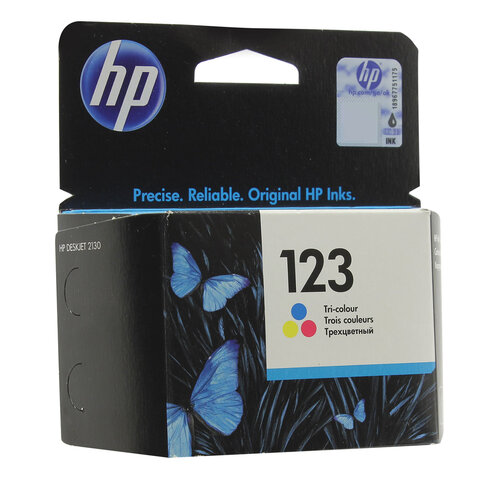 Картридж струйный HP (F6V16AE) Deskjet 2130, №123, цветной, оригинальный, ресурс 100 стр. - фото 1