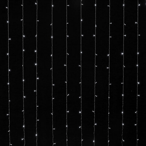 Электрогирлянда-занавес комнатная "Штора" 3х3 м, 196 LED, холодный белый свет, 220 V, ЗОЛОТАЯ СКАЗКА, 591353 - фото 2
