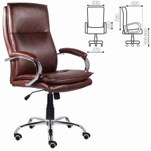 Кресло офисное BRABIX PREMIUM "Cuba EX-542", экокожа, коричневое, 532550 - фото 2