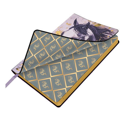 Ежедневник датированный 2026 А5 138x213 мм, BRAUBERG "Vista", под кожу, гибкий, "Majestic horse", 117448 - фото 3