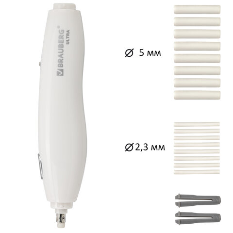 Ластик электрический BRAUBERG "ULTRA", АККУМУЛЯТОР, зарядка USB, + 16 сменных ластиков, 229609 - фото 10