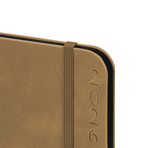 Ежедневник датированный 2026, А5, 151х213 мм, BRAUBERG "Note", под кожу, держатель для ручки, бежевый, 117521 - фото 4