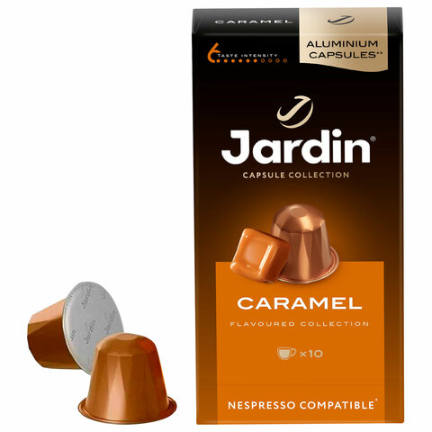 Кофе в капсулах JARDIN "Caramel" для кофемашин Nespresso, 10 порций - фото 1