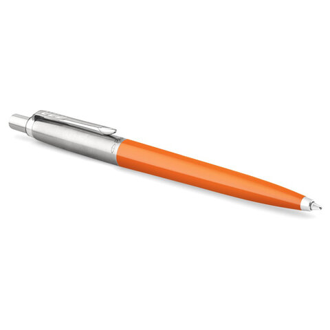 Ручка шариковая PARKER "Jotter Orig Orange", корпус оранжевый, детали хром, блистер, синяя, 2076054 - фото 3