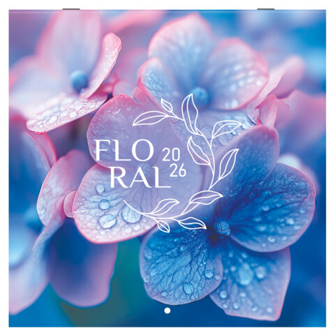 Календарь настенный перекидной 2026 г., BRAUBERG, 12 листов, 28,5х28,5 см, "Floral", 116939 - фото 1