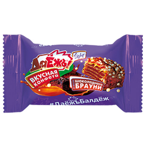 Конфеты шоколадные ESSEN "ДаЁжъ!" Light со вкусом шоколадного брауни, 500 г, пакет - фото 2