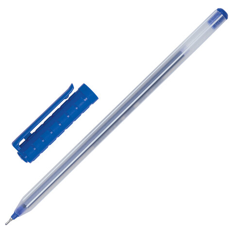 Ручка шариковая масляная PENSAN 1005, СИНЯЯ, корпус прозрачный, узел 0,7 мм, линия письма 0,5 мм, 1005 - фото 2
