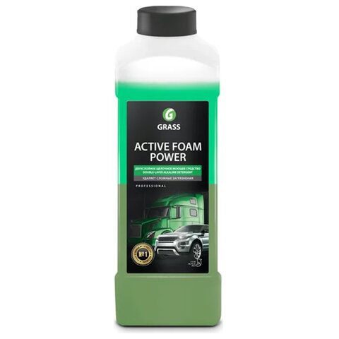 Автошампунь c активной пеной 1 л, GRASS ACTIVE FOAM POWER для сложных загрязнений, концентрат, 113140 - фото 1