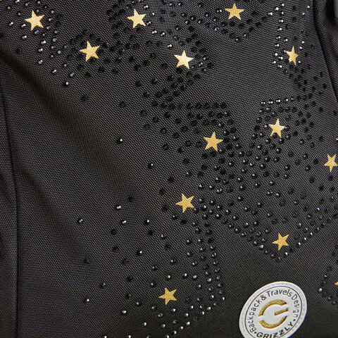 Рюкзак GRIZZLY школьный, анатомическая спинка, 3 отделения, для девочек, "GOLDEN&BLACK", 40х27х20 см, RG-561-2/1 - фото 6
