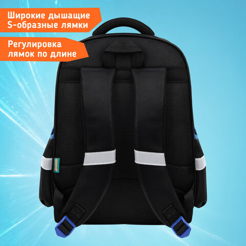 Рюкзак SNOOBAG (СНУБЭГ) FLOSSY, 2 отделения, 3 кармана, "Гонки", объемный дизайн, 40х28х18 см, 274442 - фото 14